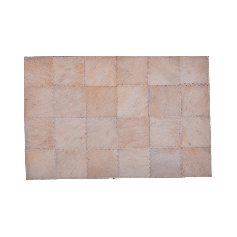 Leather carpet hairon square blocks