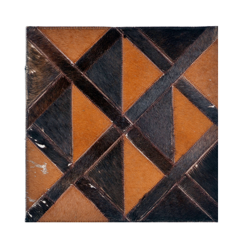 Leather carpet black and brown cone design