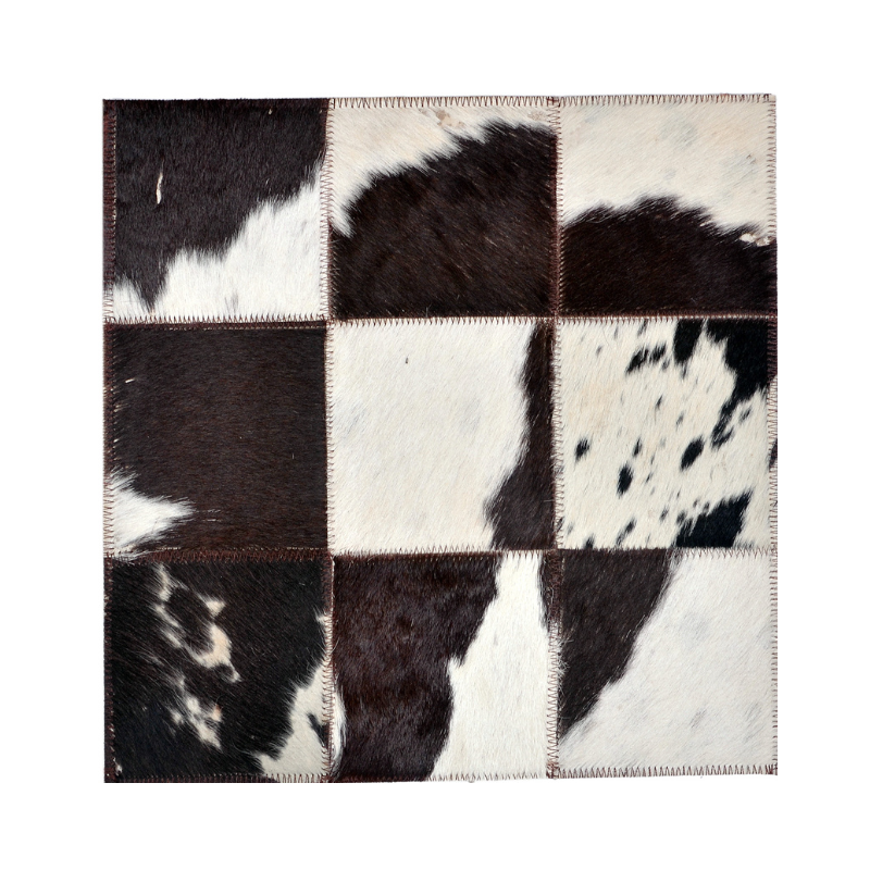 Leather carpet black and white shade