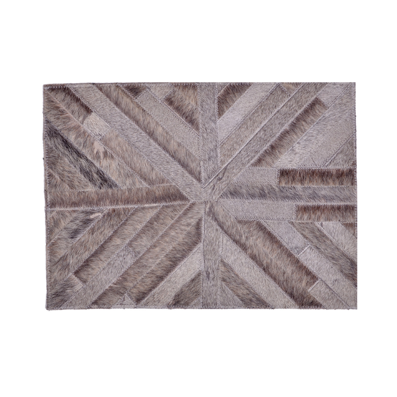 Leather carpet grey arrow stipe design
